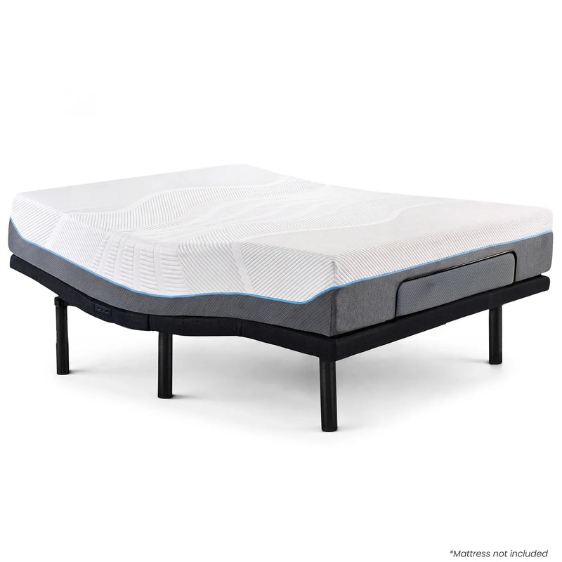 Therapedic Advance Queen Adjustable Bed Frame Base with Head Tilt, Massage, USB & Wireless Remote