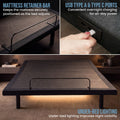 Therapedic Advance Queen Adjustable Bed Frame Base with Head Tilt, Massage, USB & Wireless Remote