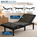 Therapedic Motion King Single Adjustable Bed Base Electric Motorised Frame with Wireless Remote & Preset