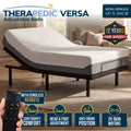 Therapedic Versa Electric King Single Adjustable Bed Base Frame with Massage Dual Motor Zero Gravity & Wireless Remote