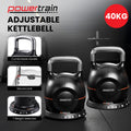 Powertrain 40kg Adjustable Kettlebell One Hand Adjustment Weight