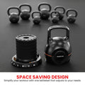 Powertrain Adjustable Kettlebell 20kg 7-in-1 Quick Adjustment