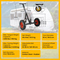 Kartrite Caravan Mover Trailer Dolly 1000lbs Tongue Capacity 3-Wheel