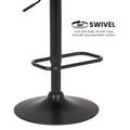 Sarantino Bentwood Walnut Barstool Leather Seat Metal Base