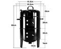 Wallaroo 3-in-1 Charcoal BBQ Smoker Grill Barrel