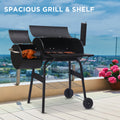 Wallaroo 2-in-1 Barbecue Grill Offset Smoker Outdoor BBQ