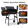 Wallaroo 2-in-1 Barbecue Grill Offset Smoker Outdoor BBQ