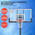 Kahuna Portable Basketball Hoop 2.3-3.05m Adjustable Kids Adults