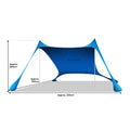 Wallaroo Beach Tent 2m x 2m Blue Sunshade Canopy