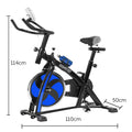 Powertrain Flywheel Exercise Spin Bike Blue Home Gym