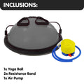 Powertrain Yoga Ball 65cm Grey Exercise Stability Balance Gym