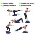 Powertrain Yoga Ball 65cm Purple Home Gym Workout Balance Trainer