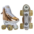 Circle Society Quad Roller Skates Kids Metallic Rose Gold Adjustable