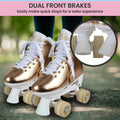 Circle Society Quad Roller Skates Kids Metallic Rose Gold Adjustable