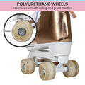 Circle Society Quad Roller Skates Kids Metallic Rose Gold Adjustable