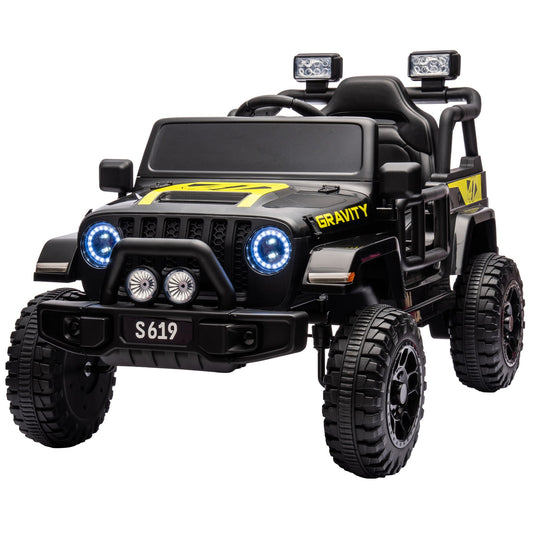 Kahuna S619 Kids Electric Ride On Car Black 12V 2 Seater