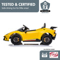 Kahuna Lamborghini Performante Yellow Kids Electric Ride On Car 12V