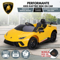 Kahuna Lamborghini Performante Yellow Kids Electric Ride On Car 12V