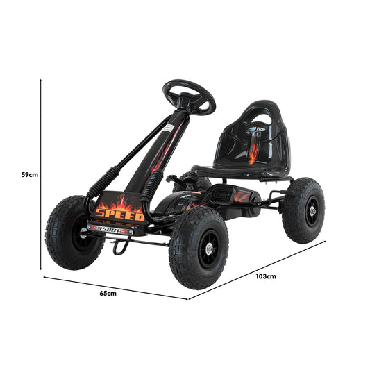 Kahuna G95 Kids Pedal Go Kart Black Ride On Car
