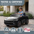 Kahuna Black Porsche Macan Turbo EV Kids Ride On Car 12V Electric Car