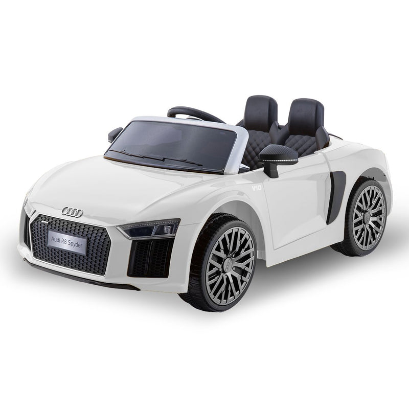 Kahuna Audi R8 Spyder Kids Electric Ride On Car White Remote
