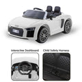 Kahuna Audi R8 Spyder Kids Electric Ride On Car White Remote