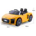 Kahuna R8 Spyder Audi Licensed Kids Electric Ride On Car Yellow