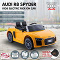 Kahuna R8 Spyder Audi Licensed Kids Electric Ride On Car Yellow