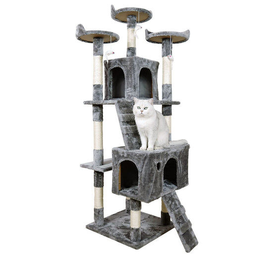 Furtastic 170cm Cat Tree Scratching Post Grey