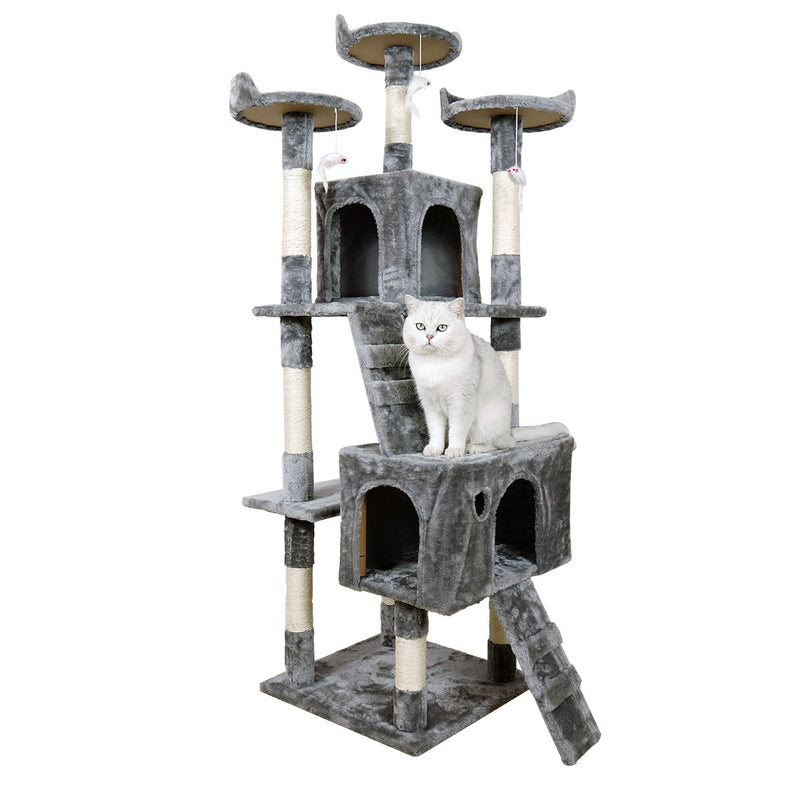 Furtastic 170cm Cat Tree Scratching Post Grey