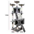 Furtastic 170cm Cat Tree Scratching Post Grey