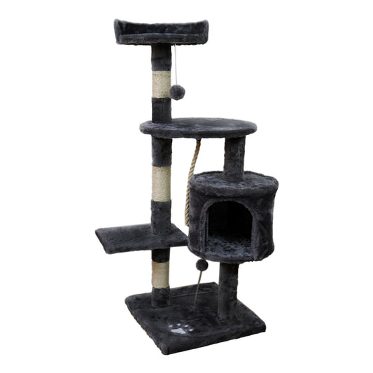 Furtastic Cat Tree 110cm Scratching Post Dark Grey