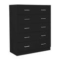 Sarantino 6 Drawer Tallboy Chest Black Bedroom Storage Cabinet