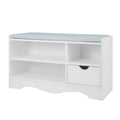 Sarantino Shoe Rack Cabinet Organiser Grey White 80x30x45cm