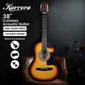 Karrera 38in Acoustic Guitar Steel Strings Sunburst Carry Bag