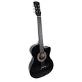 Karrera 38in Cutaway Acoustic Guitar Black with Bag