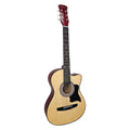Karrera 38in Cutaway Acoustic Guitar with Bag Natural