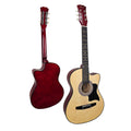 Karrera 38in Cutaway Acoustic Guitar with Bag Natural