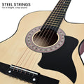 Karrera 38in Cutaway Acoustic Guitar with Bag Natural