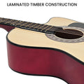 Karrera 38in Cutaway Acoustic Guitar with Bag Natural