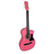 Karrera 38in Cutaway Acoustic Guitar Pink with Bag