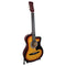 Karrera 38in Cutaway Acoustic Guitar Sunburst w/ Bag Strings