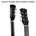 Karrera 38in Cutaway Acoustic Guitar Black with Carry Bag