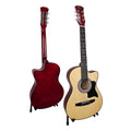 Karrera 38in Cutaway Acoustic Guitar Natural w/ Bag