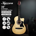 Karrera 38in Cutaway Acoustic Guitar Natural w/ Bag