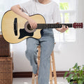 Karrera 38in Cutaway Acoustic Guitar Natural w/ Bag