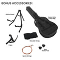 Karrera 38in Cutaway Acoustic Guitar Purple Burst Bag