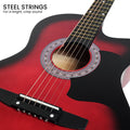 Karrera 38in Acoustic Guitar Cutaway Red Burst w/ Bag