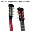 Karrera 38in Acoustic Guitar Cutaway Red Burst w/ Bag