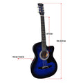Karrera 38in Cutaway Acoustic Guitar Blue Burst w/ Bag
